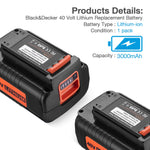 LONGFIT Tool Battery Compatitable with Black& Decker 40V