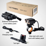 Victagen Bike Light, 2400 Lumens Super Bright Bike Lights Front and Back