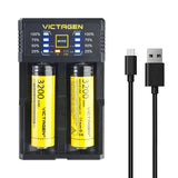 Victagen Universal Smart Charger,Speedy 18650 Battery Charger for 3.7V Batteries