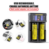 Victagen Universal Smart Charger,Speedy 18650 Battery Charger for 3.7V Batteries