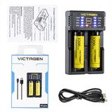 Victagen Universal Smart Charger,Speedy 18650 Battery Charger for 3.7V Batteries